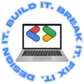 laptop image with devfest logo